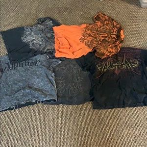 Bundle of 5 affliction shirts